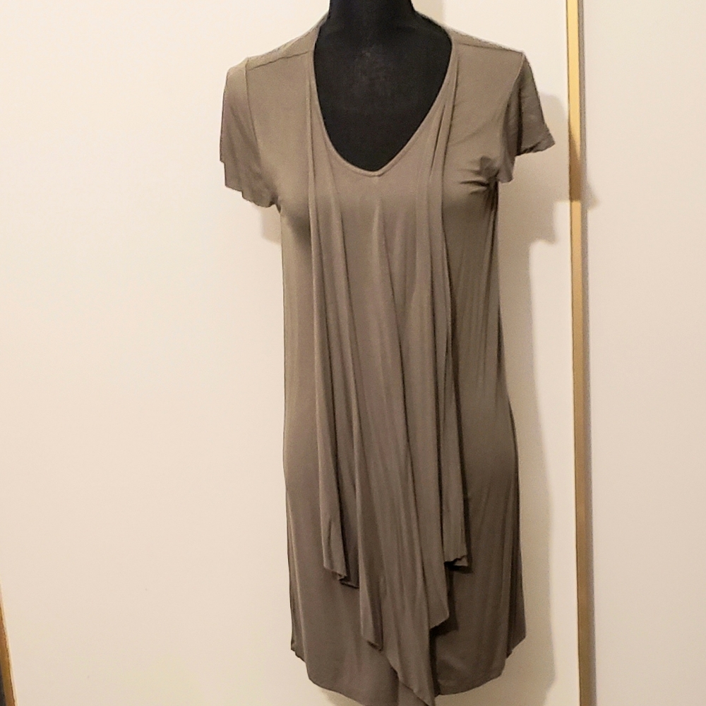 Kensie olive green dress with front detailing